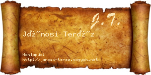 Jánosi Teréz névjegykártya